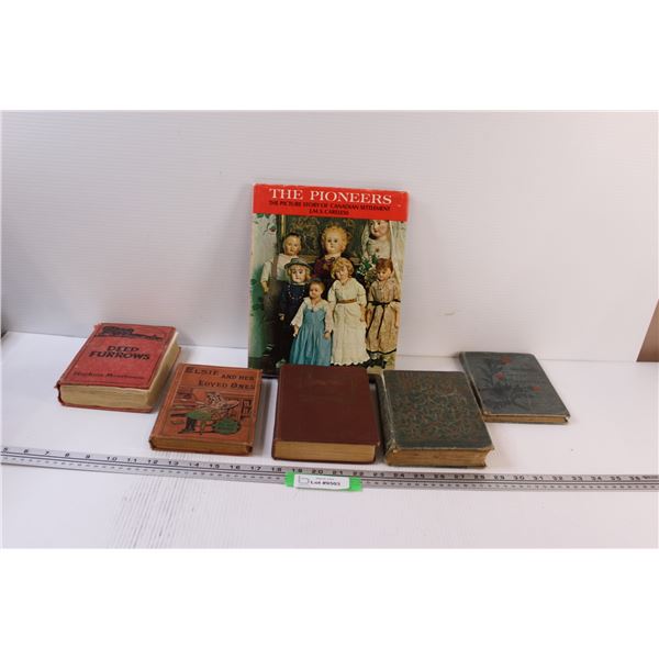 (6) Vintage Books: Pioneers, Deep Furrows, Elsie, Christmas, Misc.