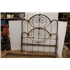 Image 1 : * Antique Cast Iron Bed Frame - Worn, as is - Rails 71" Long, 54" Wide & Headboard 59" Tall