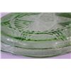 Image 5 : Uranium Glass "Royal Lace Pattern" - Green Depression Platter - 13" x 10"
