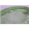 Image 6 : Uranium Glass "Royal Lace Pattern" - Green Depression Platter - 13" x 10"