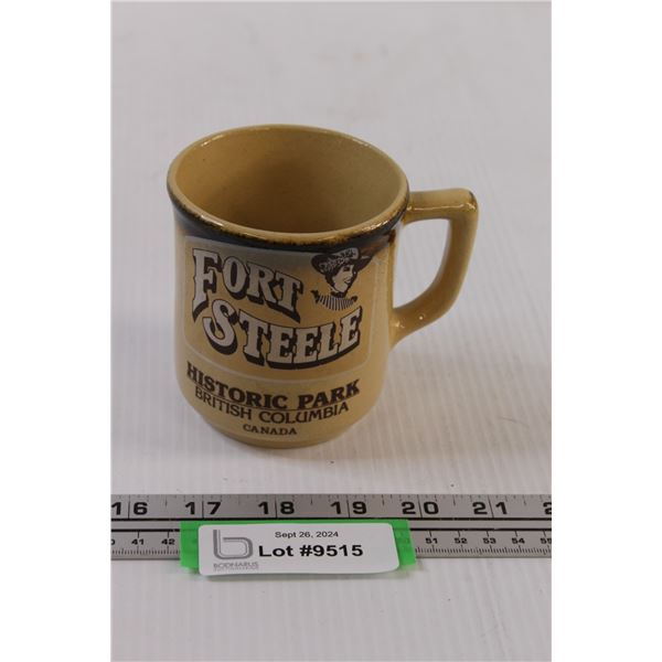 Vintage Medalta, Fort Steele, BC Advertising Mug