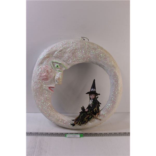 Artist Made Paper Mache Halloween Wreath - 19"