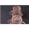 Image 6 : Vintage Pink Depression Glass "Buttons & Bows" - Cream & Sugar Bowl Set