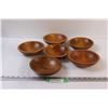 Image 1 : (6) Barbocraftcraft Wood Salad Bowls - Never Used States Consigner