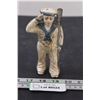 Image 1 : Vintage Sailor Cast Iron Coin Bank - 5.5" Tall