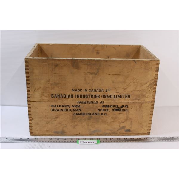 Vintage C.I.L. Driftite Shell Wood Crate - 18" x 12" x 10"
