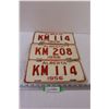 Image 1 : (3) Alberta License Plates: 1956 - One Pair