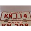 Image 3 : (3) Alberta License Plates: 1956 - One Pair