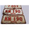 Image 2 : (3) Alberta License Plates: 1956 & School Bus Edition - One Pair