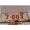 Image 3 : (3) Alberta License Plates: 1956 & School Bus Edition - One Pair