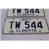 Image 3 : Pair of Alberta License Plates: 1957