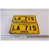 Image 1 : Pair of Alberta License Plates: 1958