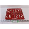 Image 1 : Pair of Alberta License Plates: 1960