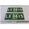 Image 1 : Pair of Alberta License Plates: 1962