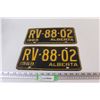 Image 1 : Pair of Alberta License Plates: 1969