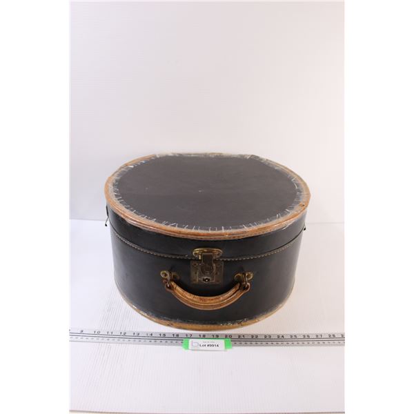 Antique Hat Box - 16" x 9" - Some Wear