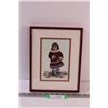 Image 1 : Indigenous Girl - By Dorothy Francis Painting Print - 9" x 11.5"