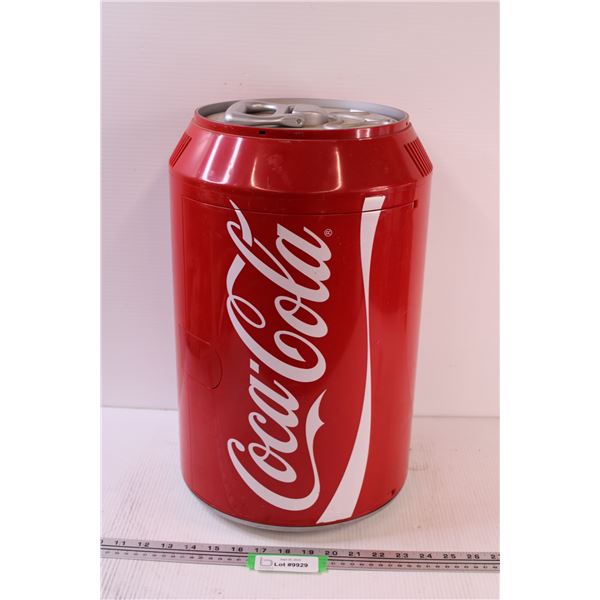 Coca Cola Fridge - 18" x 11 (Outside) 6.5" x 6.5" x 12" (Cooler Inside) - No Cord, as is