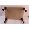 Image 7 : * Upholstered Storage Foot Stool w/Cross-stitching - 20.5" x 14" x 15"