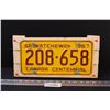 Image 1 : Saskatchewan License Plate - 1968