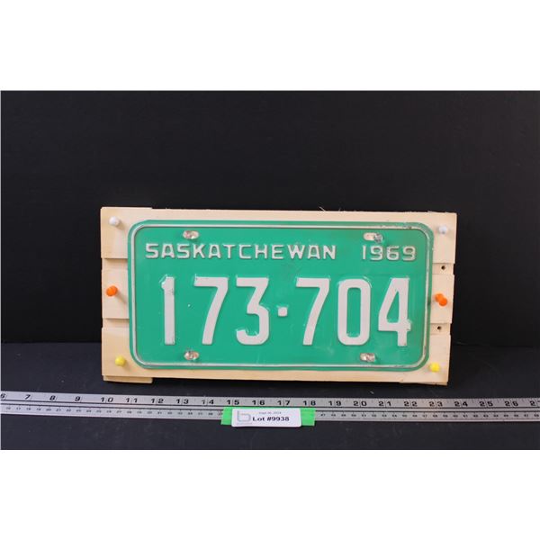 Saskatchewan License Plate - 1969