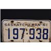 Image 2 : Saskatchewan License Plate - 1961