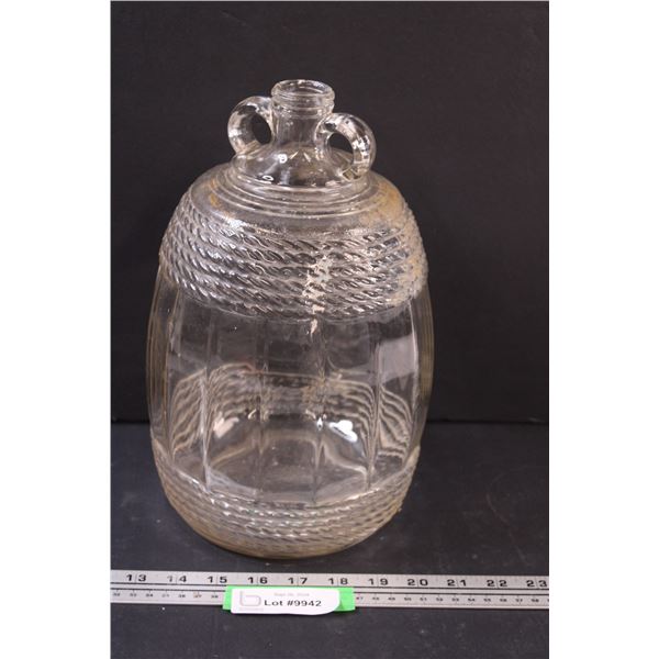 Clear Glass Dominion Rope Finger Jug - 12" x 8"