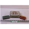 Image 1 : (3) Vintage Collector Tins: Belmont Cigars Tin, Camphor, Rexall