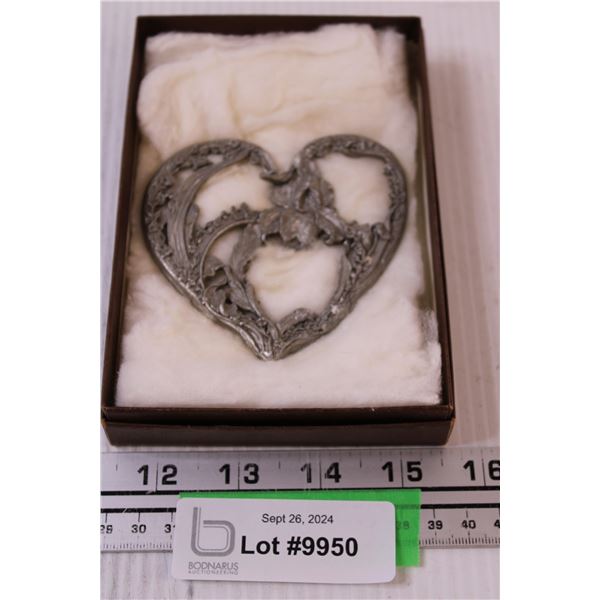 Heart Metal Decor Art - 3.75"