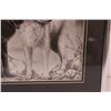 Image 3 : Wolf Charcoal Art Picture in Frame by Sam Lu - 14" x 11.5"