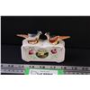 Image 1 : Ceramic Pheasant Salt & Pepper Shakers in Holder