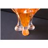 Image 3 : Chalet Art Glass Orange & Clear Vase - (Has Damage on one End, as Pictured) - 8" x 4"