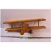 Image 1 : Custom Made Wood Airplane Shelf - 24" x 9" - Missing One Wheel