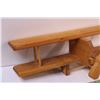 Image 2 : Custom Made Wood Airplane Shelf - 24" x 9" - Missing One Wheel