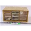 Image 1 : Nine Drawer Organizer w/ Brooches & Jewelry - 9" x 10" x 5"