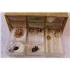 Image 2 : Nine Drawer Organizer w/ Brooches & Jewelry - 9" x 10" x 5"