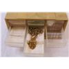 Image 3 : Nine Drawer Organizer w/ Brooches & Jewelry - 9" x 10" x 5"