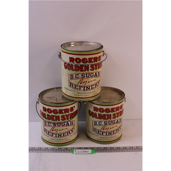 (3) Roger's Golden Syrup Collector Tins