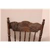 Image 2 : *(2) Antique Wood Chairs - Some Wear - Seat: 14.5" x 13" , Height 37"