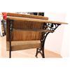 Image 9 : *Antique School Desk w/Cast Iron Base & Wood - 23" x 31" x 24"