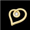 Image 1 : Yellow Gold Diamond Heart Slide Pendant
