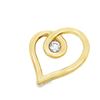 Image 2 : Yellow Gold Diamond Heart Slide Pendant
