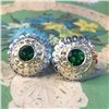 Image 5 : Bezel Set Chrome Diopside Earrings