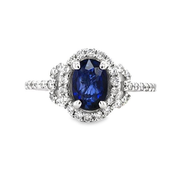 White Gold Sapphire & Diamond Ring