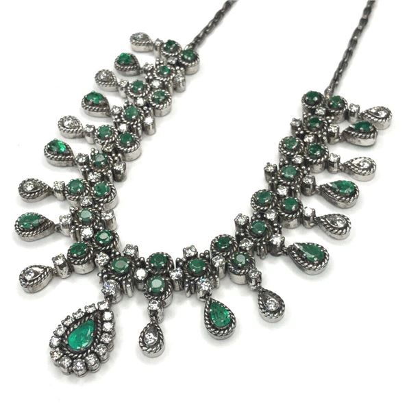Emerald & Diamond Cleopatra-Style Necklace
