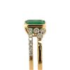 Image 4 : 18k Emerald & Diamond Asymmetric Ring