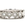Image 3 : Platinum Princess Cut Diamond Wide Eternity Band