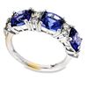 Image 4 : Platinum Diamond & Tanzanite Ring