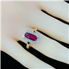 Image 6 : Yellow Gold Ruby & Diamond Halo Ring