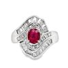 Image 1 : Platinum Ruby & Diamond Ring